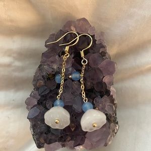 Genuine white Jade earrings